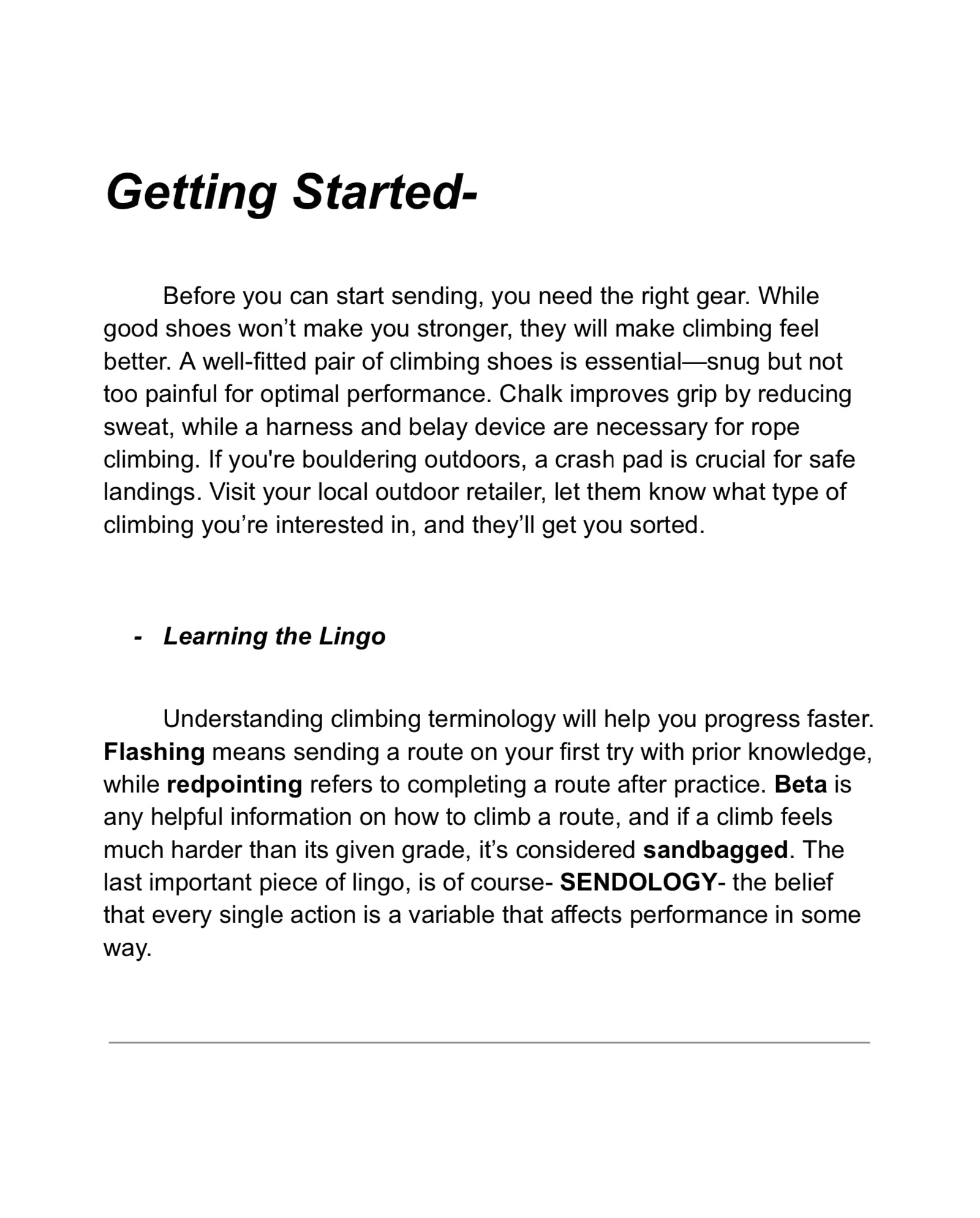 THE BEGINNERS GUIDE TO CLIMBING PROGRESSION - By Iain Cook